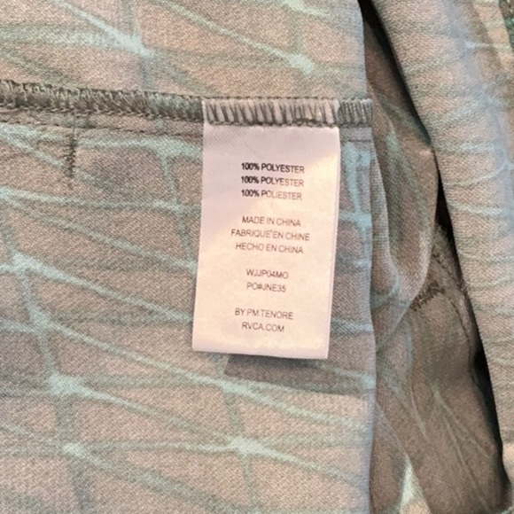RVCA Teal Patterned Romper SZ Sm - Picture 5 of 5